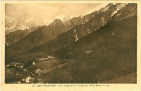 Les Houches - Le village et la chaîne du Mont Blanc