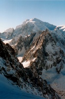 Le mont Blanc vu des Grands Montets